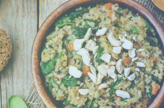 HIGH PROTEIN VEG RECIPES WITH SPINACH AND QUINOA